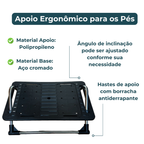Apoio Ergonômico Inclinável para Pés